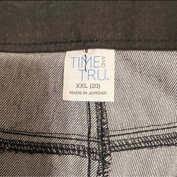 NWT Time and Tru High Rise Stretch Fitted Jeggings size XXL/20 brown/green/black - Picture 4 of 8